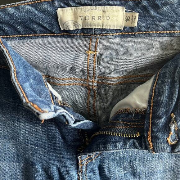 Torrid Women's Medium Wash Ankle Skinny Jeans Size 16 Style 10845124 - Picture 8 of 11